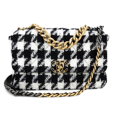 white and black chanel purse